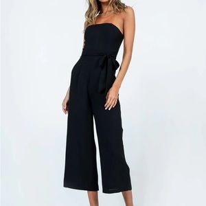 Princess Polly Strapless Black The Kit Jumpsuit